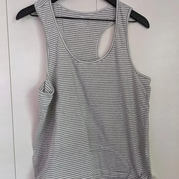 Primary Grown-ups lounge tank in gray stripe - Picture 1 of 2